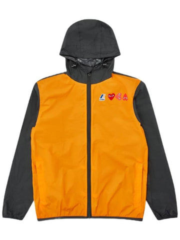 Play x Kawe full zip-up jacket orange black - COMME DES GARCONS - BALAAN 1