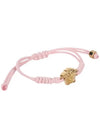 Gold Medusa Cotton Bracelet Pink - VERSACE - BALAAN 1