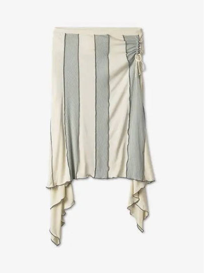 Striped Print Drape Asymmetric Skirt A088370GRCF - DIESEL - BALAAN 2