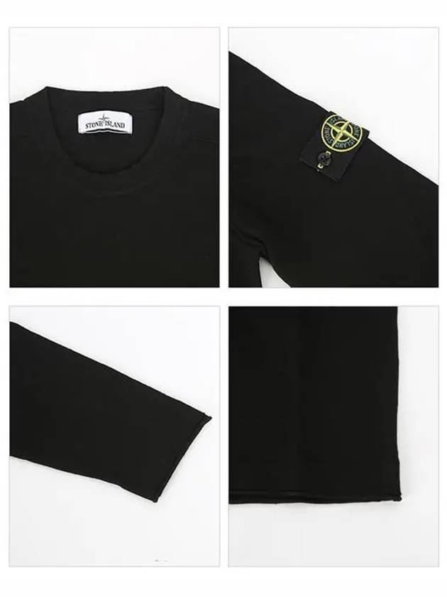 Wappen Patch Low Pocket Knit Top Black - STONE ISLAND - BALAAN 5