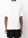 Logo Silk Short Sleeve Polo Shirt White - PRADA - BALAAN 5