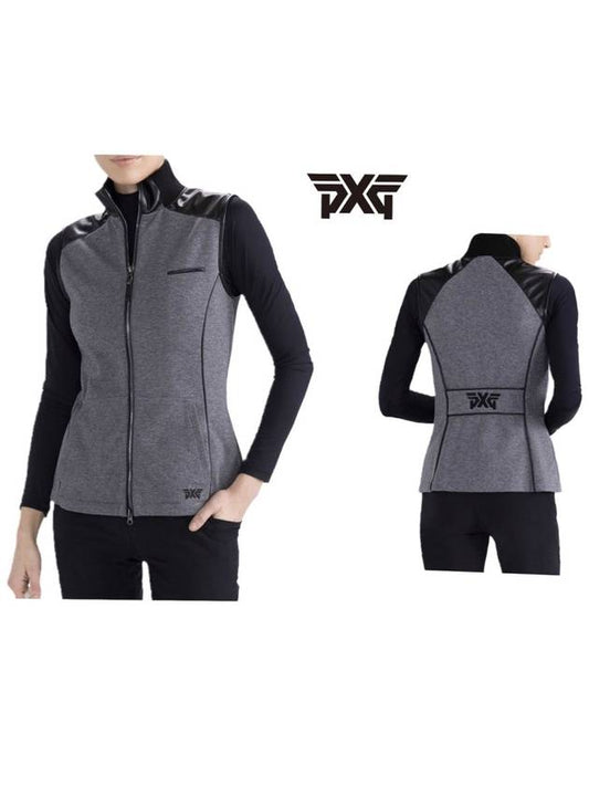 Hybrid Leather Trimmed Golf Vest Gray - PXG - BALAAN 2