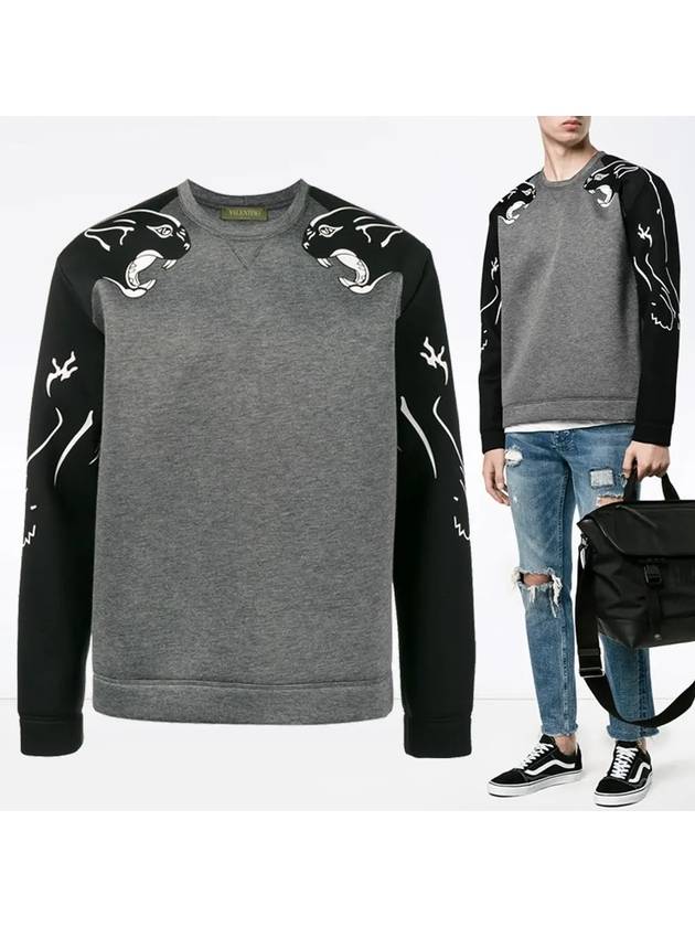 11Th Anniversary Jaguar Neoprene Sweatshirt Grey - VALENTINO - BALAAN 2