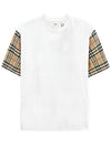 Vintage Check Sleeve Short Sleeve T-Shirt White - BURBERRY - BALAAN 2