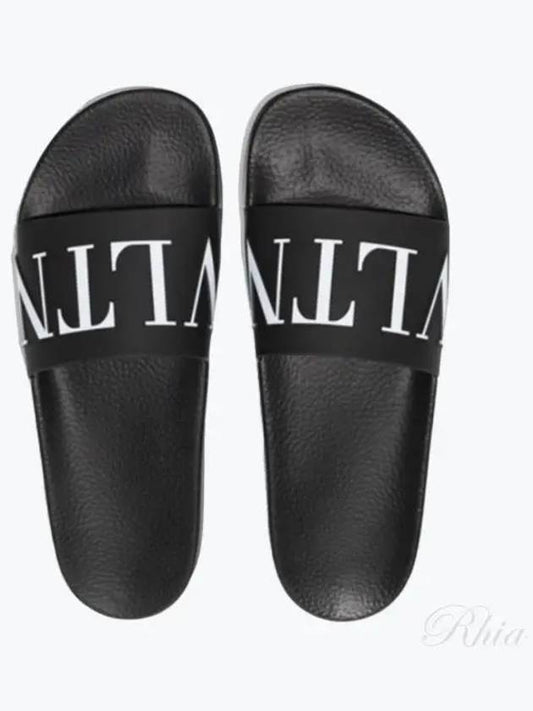 VLTN Band Rubber Slide Black - VALENTINO - BALAAN 2