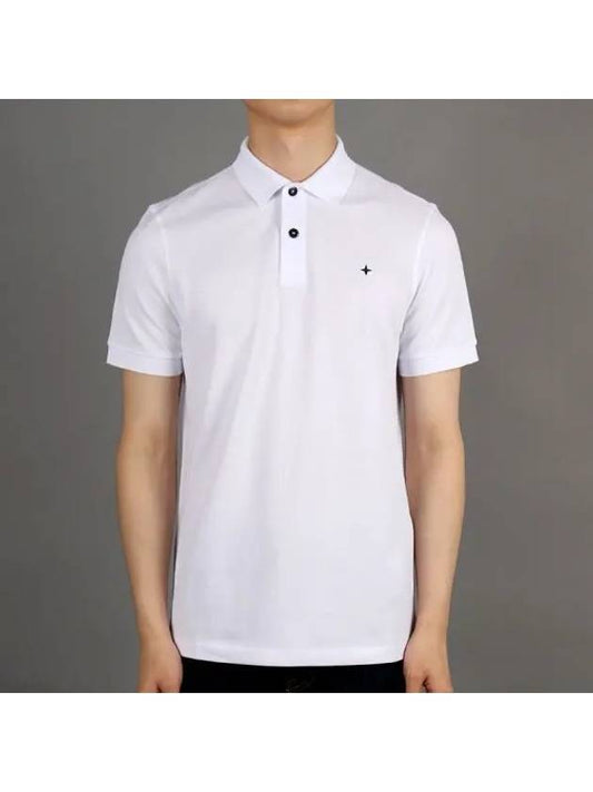 Embroidered Logo Short Sleeve T-Shirt White - STONE ISLAND - BALAAN 2