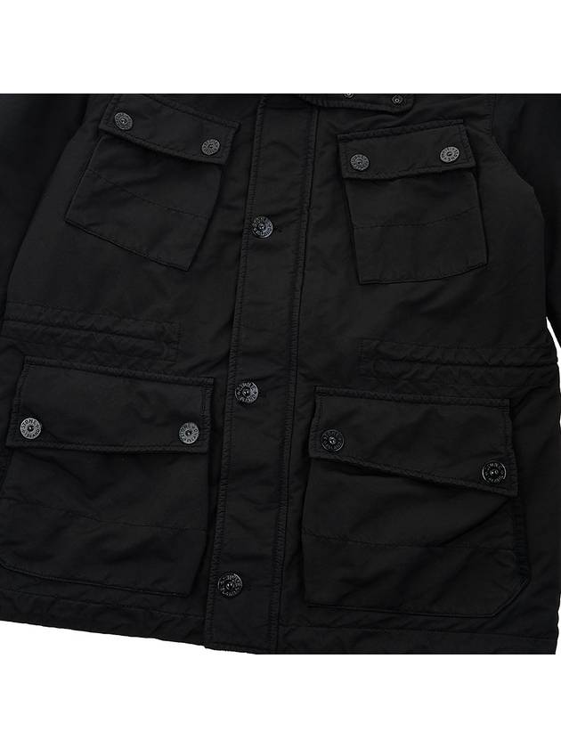 Men's Logo Patch Jacket Black - STONE ISLAND - BALAAN 9