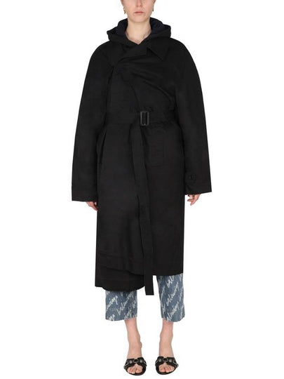 belted single coat black - BALENCIAGA - BALAAN 2