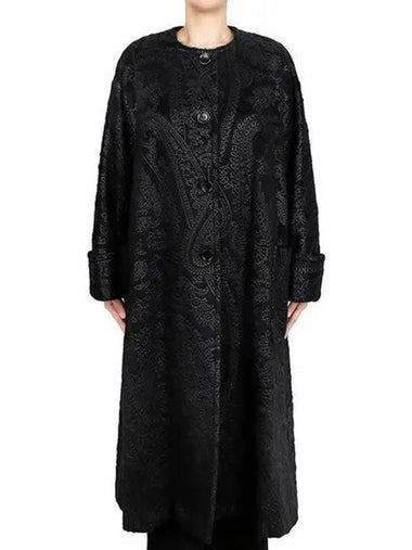 Black NINFE alpaca wool coat 001 1209438 - MAX MARA - BALAAN 1