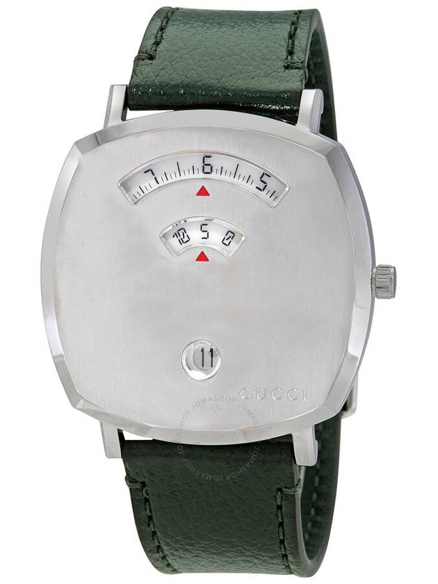 Grip Quartz Leather Watch Green - GUCCI - BALAAN 2