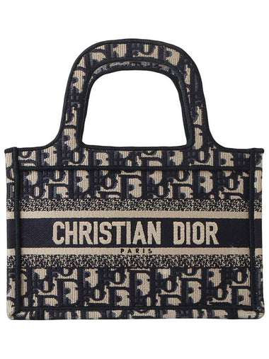 S5475ZRIW Oblique embroidery mini book tote bag department store warranty 33652Y 1 - DIOR - BALAAN 1