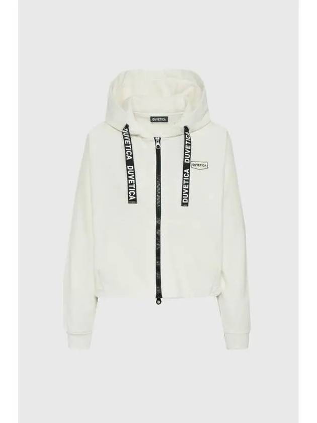 Lierna White Women s Hooded Zip up - DUVETICA - BALAAN 1