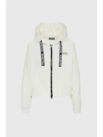 Lierna White Women s Hooded Zip up - DUVETICA - BALAAN 1