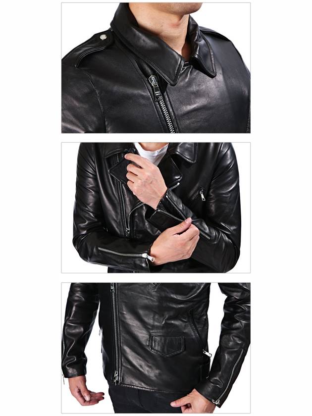 Men's Leather Jacket 7206 NERO - GIORGIO BRATO - BALAAN 7