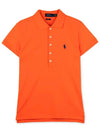 Women's Julie Logo Embroidered Short Sleeve PK Shirt Arancione - POLO RALPH LAUREN - BALAAN.