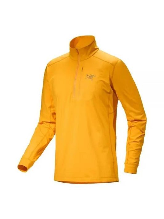 Men's Low LT Zip Neck Long Sleeve T-Shirt Yellow - ARC'TERYX - BALAAN 1