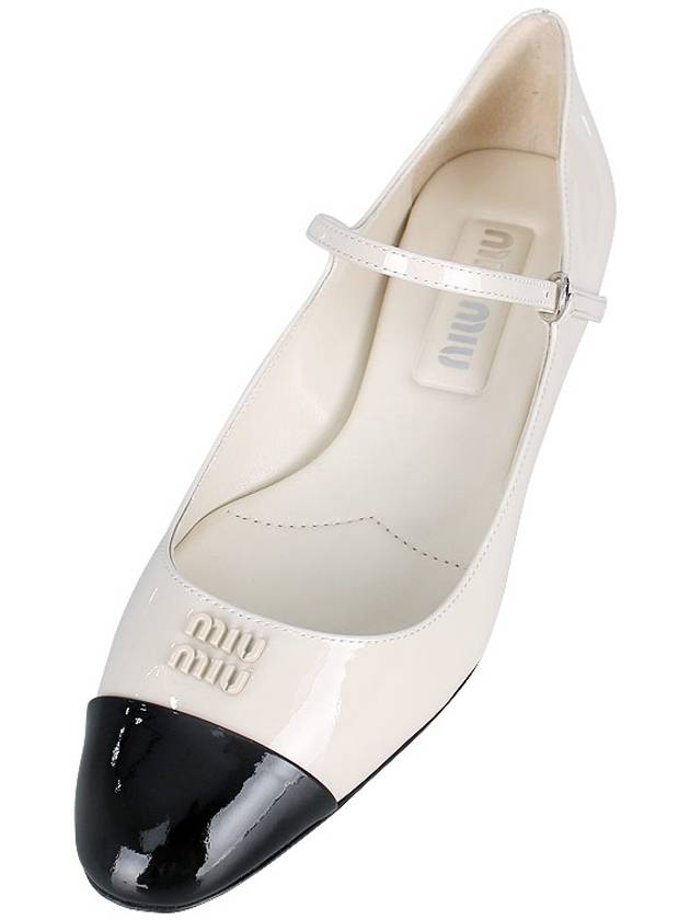 Logo Detail Mary Jane Pumps Ivory - MIU MIU - BALAAN 8