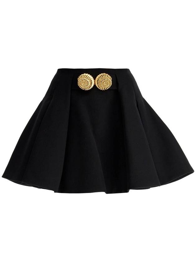 pleated mini skirt with snail - BALMAIN - BALAAN 1