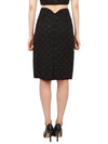 Women's GG Crepe Viscose Pencil Skirt Black - GUCCI - BALAAN 5