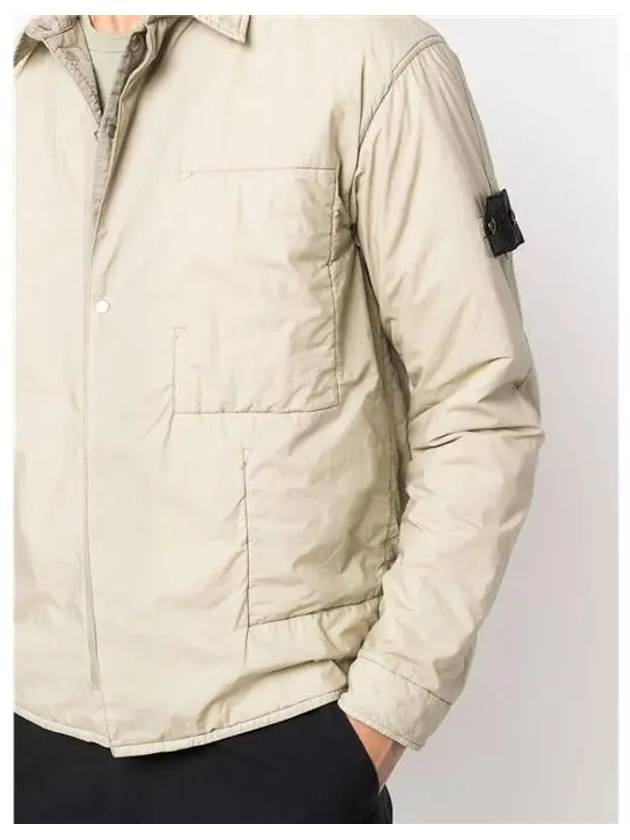 Men's Shadow Project TC Padded Overshirt Jacket Beige - STONE ISLAND - BALAAN 5