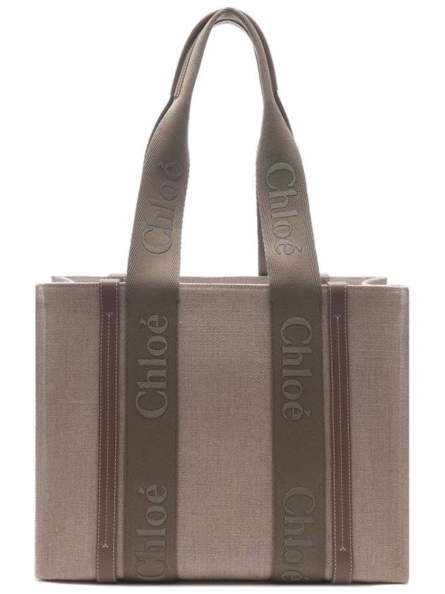 Woody Medium Tote Bag Dark Nut - CHLOE - BALAAN 5