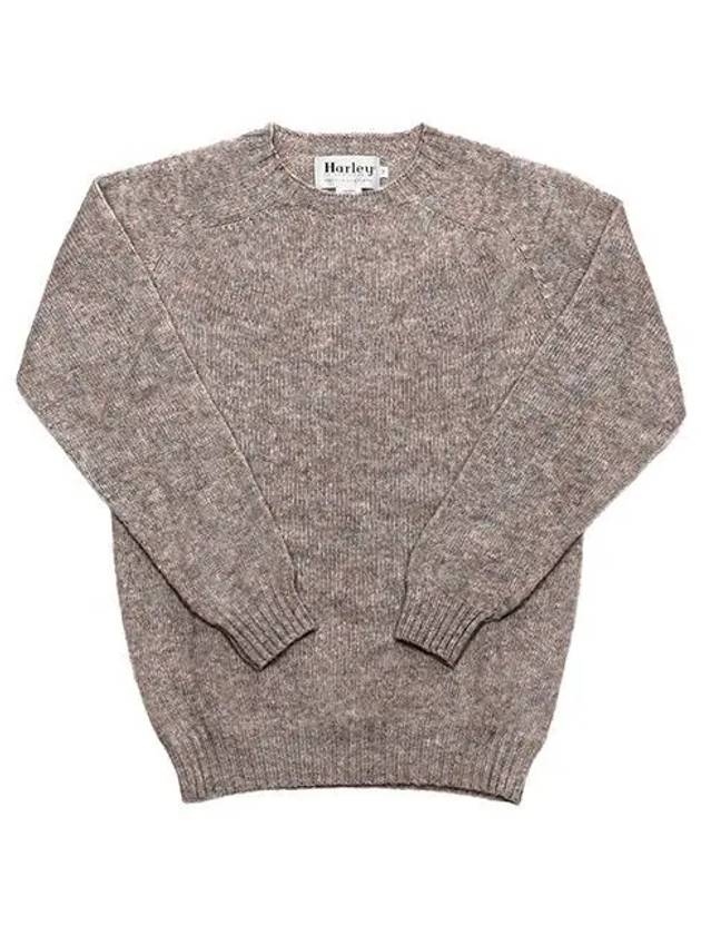 M3834 7 SHAGGY MUSHROOM dog wool crewneck men s knit 1208534 - HARLEY OF SCOTLAND - BALAAN 1