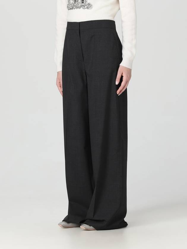 Mendoza Virgin Wool Straight Pants Black - MAX MARA - BALAAN 3