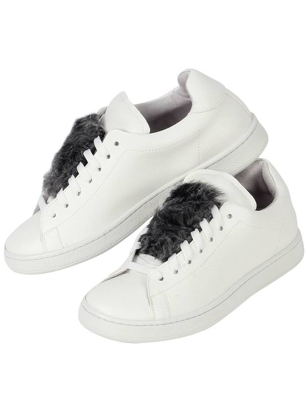 Women's Fur Low Top Sneakers White - JOSHUA SANDERS - BALAAN 4