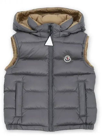 Kids ZIBIAH logo patch down padded vest gray 1A00032 595FE 907 8 10A 271433 1101753 - MONCLER - BALAAN 1