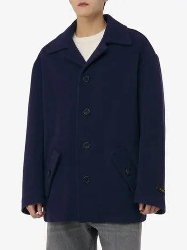 Brushed Mohair Jacket Blue Marine - MARNI - BALAAN 1