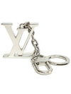 M65071 LV silver logo keyring key holder bag charm - LOUIS VUITTON - BALAAN 2