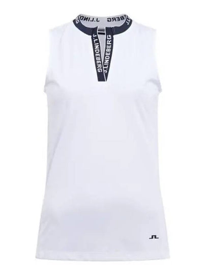 Leya Logo Tape Sleeveless White - J.LINDEBERG - BALAAN 2