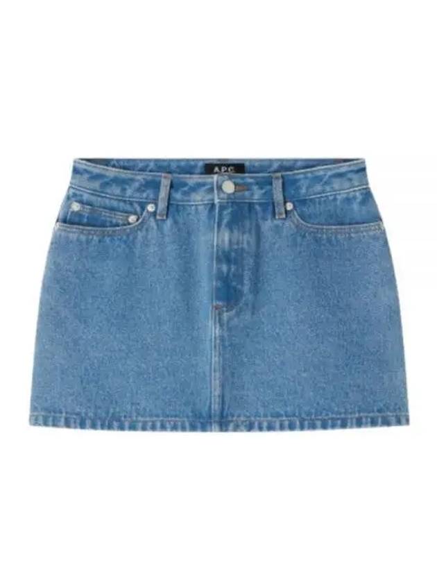 Women's Mini-Jupe Denim H-Line Skirt Blue - A.P.C. - BALAAN 2