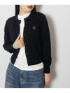 Bold Fox Head Patch Regular Cardigan Black - MAISON KITSUNE - BALAAN 2