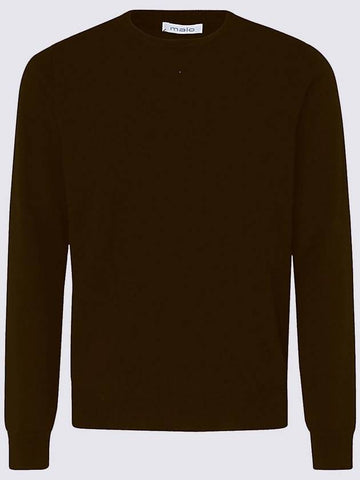 Malo Dark Brown Cashmere Jumper - MALO - BALAAN 1