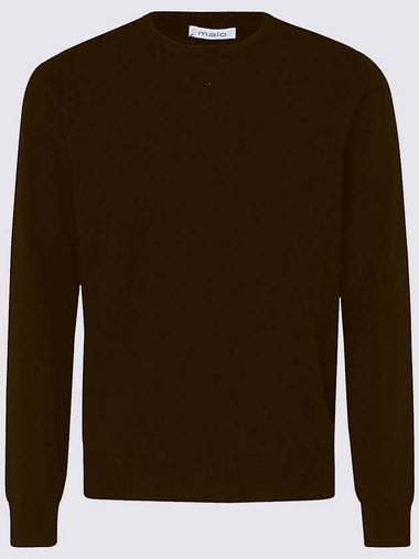 Malo Dark Brown Cashmere Jumper - MALO - BALAAN 1