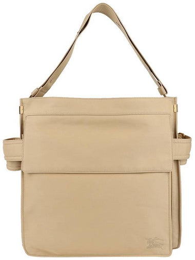 Trench Embroidered Logo Medium Shoulder Bag Beige - BURBERRY - BALAAN 1