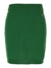 Women's ORB Logo Knit Bea Mini H Line Skirt Green - VIVIENNE WESTWOOD - BALAAN 2