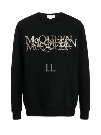 Logo Embellished Sweatshirt Black - ALEXANDER MCQUEEN - BALAAN 2