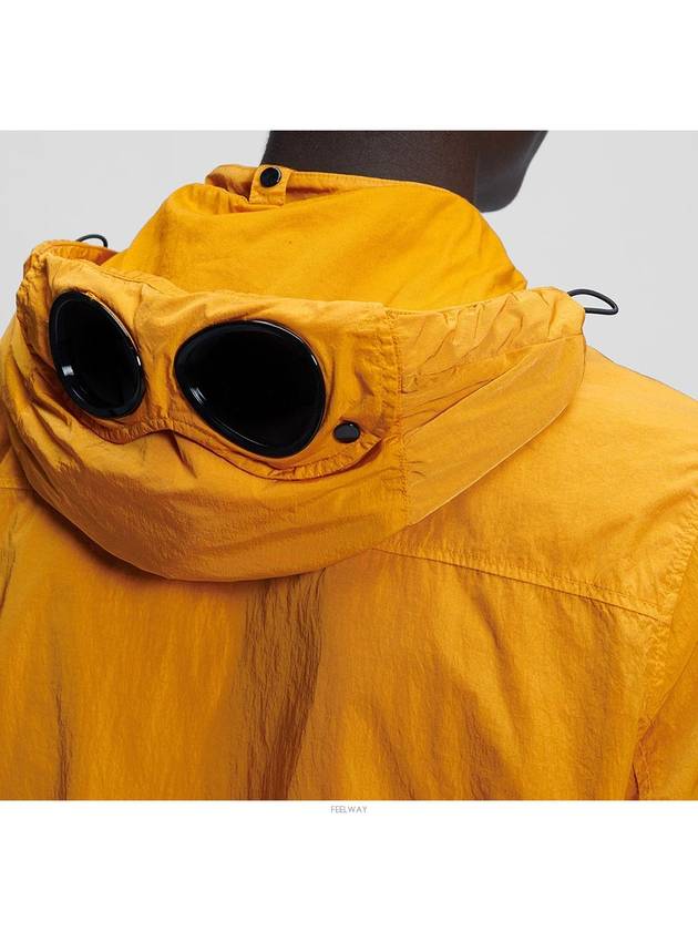 Men's Goggles Over Hooded Jacket Orange - CP COMPANY - BALAAN 8