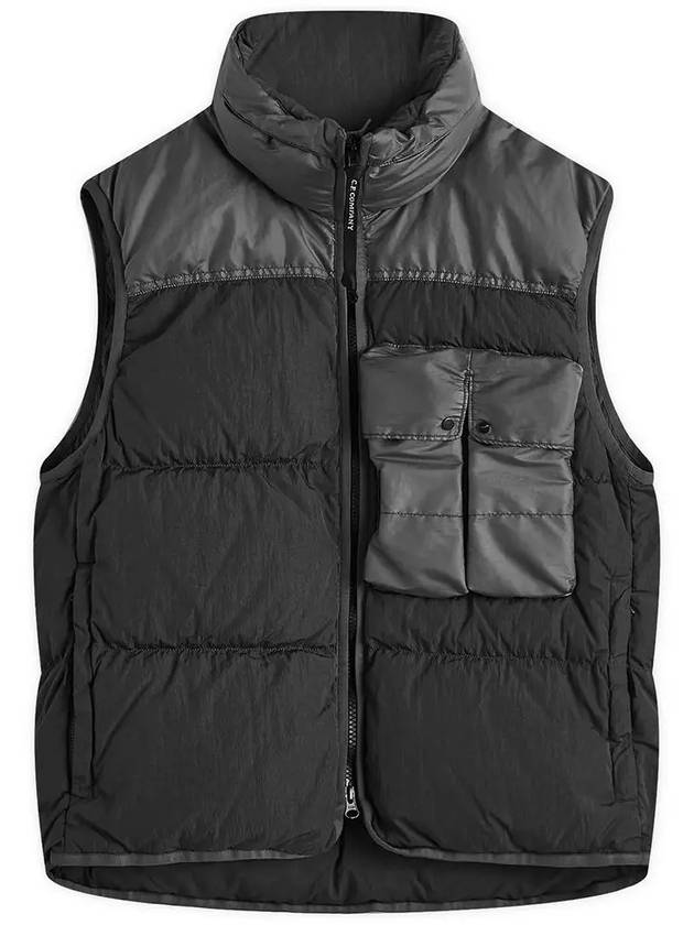 Eco Chrome-R Mixed Down Vest Black - CP COMPANY - BALAAN 2