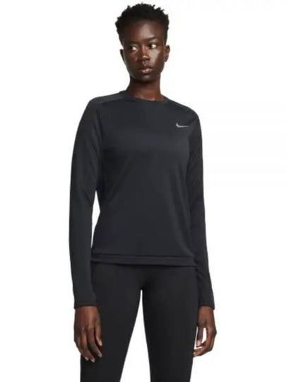 Women's Dri Fit Pacer Crew Long Sleeve T-Shirt Black - NIKE - BALAAN 2