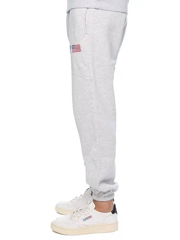 Men's Iconic Logo Cotton Jogger Track Pants Grey - AUTRY - BALAAN 5