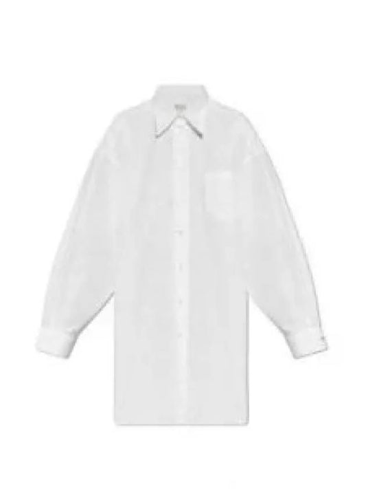 Oversized Long Sleeve Shirt Optical White - MAISON MARGIELA - BALAAN 2