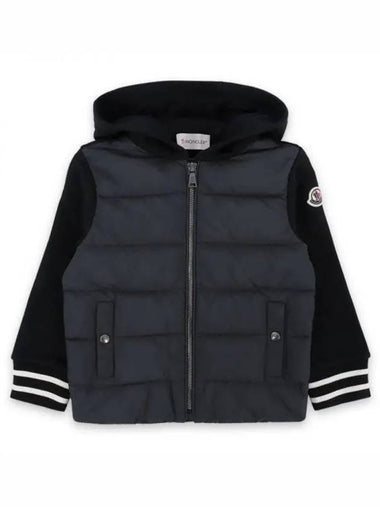 Kids Waffen Patch Padding Mix Zip up Jacket Black 8G00009 89AAF 999 270303 1064510 - MONCLER - BALAAN 1