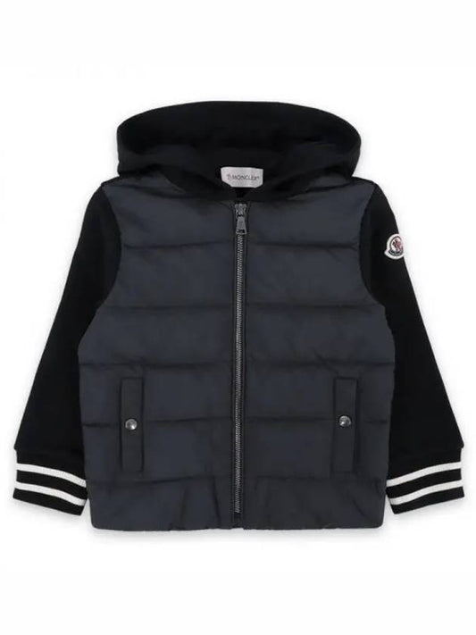 Kids Waffen Patch Padding Mix Zip up Jacket Black 8G00009 89AAF 999 1064510 - MONCLER - BALAAN 1