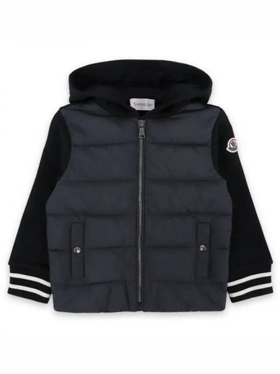 Kids Waffen Patch Padding Mix Zip up Jacket Black 8G00009 89AAF 999 8 10A 271042 1101737 - MONCLER - BALAAN 1