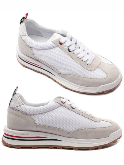 Thom Women Browne Nylon Tech Runner Low Top Sneakers Grey White - THOM BROWNE - BALAAN 2