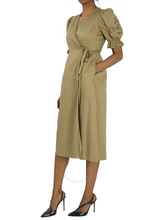 Coach Ladies Dark Olive Broderie Anglaise Wrap Dress, Size 4 - COACH - BALAAN 3