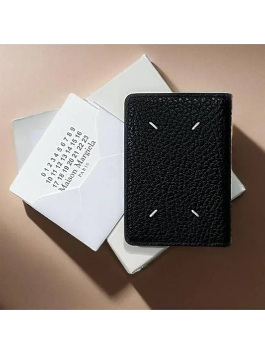 Bovine Leather Card Wallet Black - MAISON MARGIELA - BALAAN 2